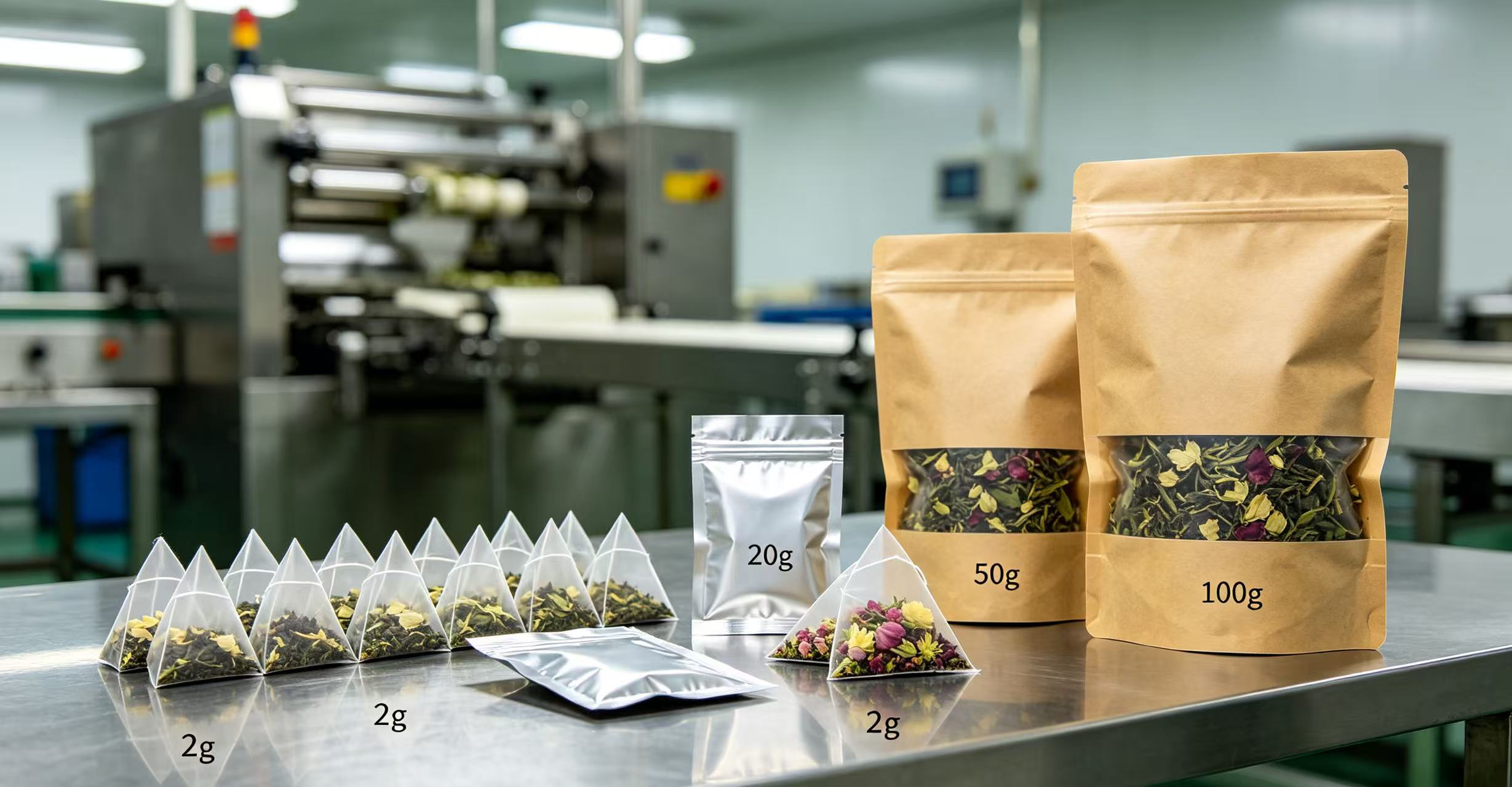 A rugalmas súlybeállítás lehetővé teszi a minőségi 2 g-100 g-os teamérleget a vegyes tételű teagyártáshoz